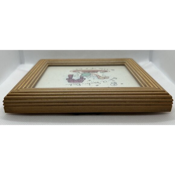 Miniature VTG Bathroom Vanity Art Framed Clawfoot Tub Bubbles 6 1/4" x 5 1/4" - Picture 9 of 11